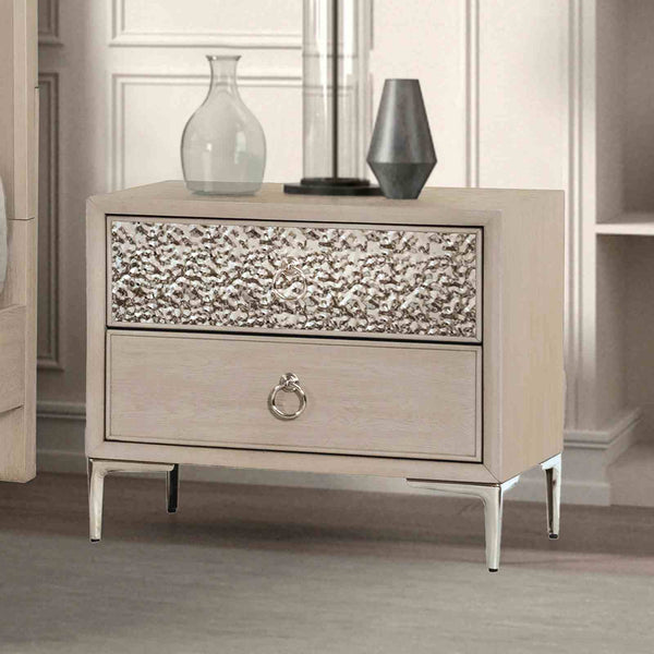 Nightstand w/ USB A & C, Natural Oak - FM79008NT-N