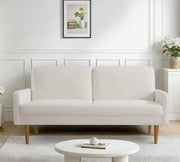 Sofa, European Style With Sleek Design, Modern & Vintage Flair, Upholstered 3 Seater Couch - R&R Furniture Gallery (Fountain Valley, CA)