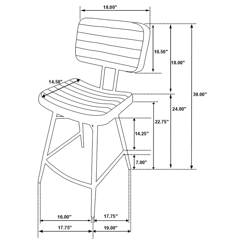 Senko - Upholstered Counter Chair (Set of 2)