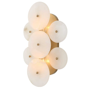 Alabaster Radiance - 2 Light Sconce - Brass