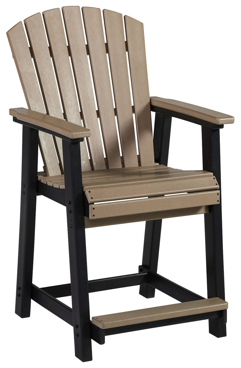 Fairen Trail - Barstool (Set of 2) - Black / Driftwood - R&R Furniture Gallery (Fountain Valley, CA)