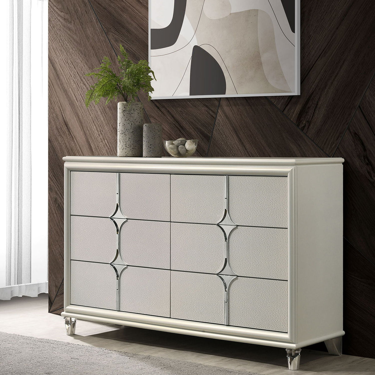 Gwendolyn - 6 Drawer Dresser Cabinet - White