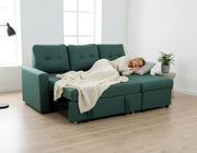 Convertible L Shaped Sectional Sleeper Sofa Bed, Saving Pull Out Couch - R&R Furniture Gallery (Fountain Valley, CA)
