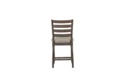 Counter Side Dining Stool With Ladder Back (Set of 2) - Gray - R&R Furniture Gallery (Fountain Valley, CA)