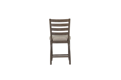 Counter Side Dining Stool With Ladder Back (Set of 2) - Gray - R&R Furniture Gallery (Fountain Valley, CA)