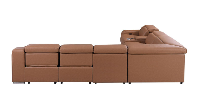 1116 - 7-Piece L-Shaped Sectional Sofa In With 3 Power Recliners & Power Headrests