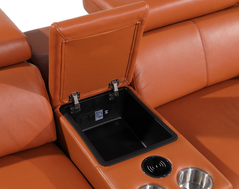 1246 - Modular Power Triple Reclining Sofa, Console Loveseat, And Chair Set With Power Headrests