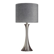 Set of two Lumi Source Lenuxe contemporary semi-gloss table lamps with sleek modern design and cylindrical shades.