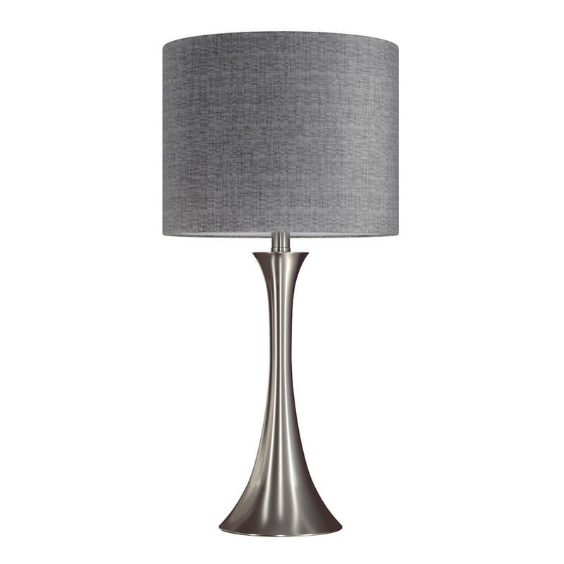Set of two Lumi Source Lenuxe contemporary semi-gloss table lamps with sleek modern design and cylindrical shades.