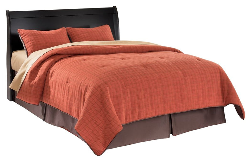 Huey Vineyard - Queen Sleigh Headboard - Black - R&R Furniture Gallery (Fountain Valley, CA)