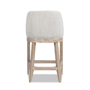 Newport - Coastal Curved Back Upholstered Counter Stool - Two Tone Neutral Gray - R&R Furniture Gallery (Fountain Valley, CA)
