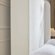 Harper - Tall Headboard Upholstered Bed / High Headboard / Elegant Simplicity / No Box Spring Needed - R&R Furniture Gallery (Fountain Valley, CA)