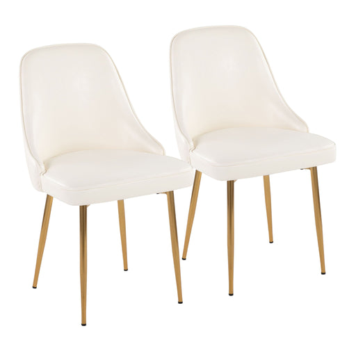 Lumi Source Marcel contemporary glam dining chair set of 2 with sleek design and plush upholstery, perfect for modern dining rooms.
