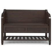 Connaught - Entryway Storage Bench With Shelf - Chestnut - R&R Furniture Gallery (Fountain Valley, CA)