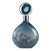 Sky blue Rae vase by Uttermost featuring a sleek, modern design with smooth curves, perfect for stylish home decor.