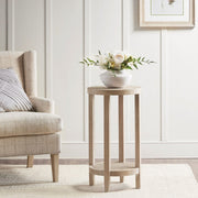 Bedford - Round Accent Table - Reclaimed Wheat - R&R Furniture Gallery (Fountain Valley, CA)