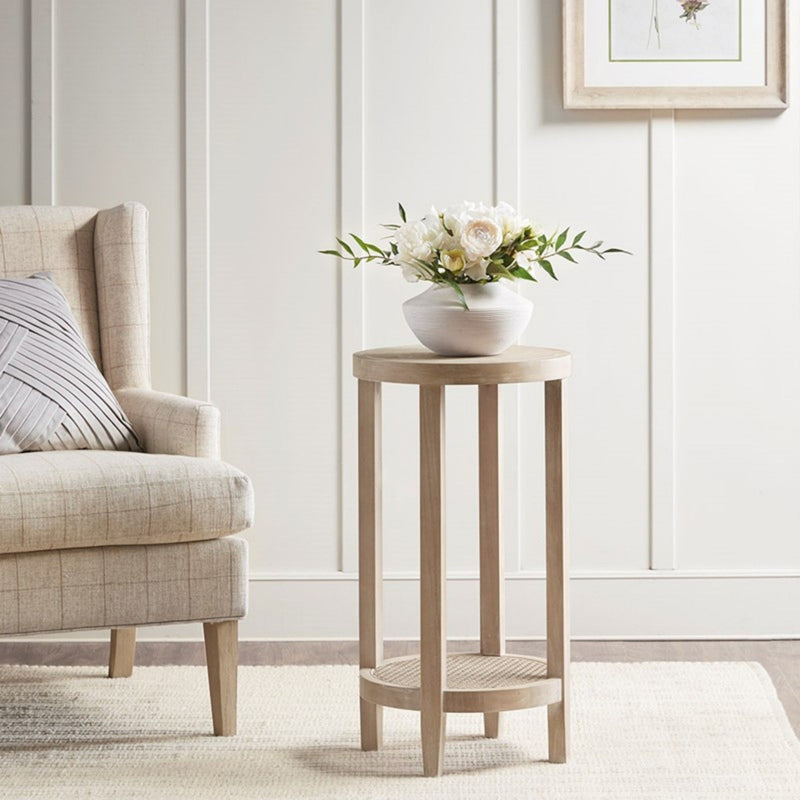 Bedford - Round Accent Table - Reclaimed Wheat - R&R Furniture Gallery (Fountain Valley, CA)