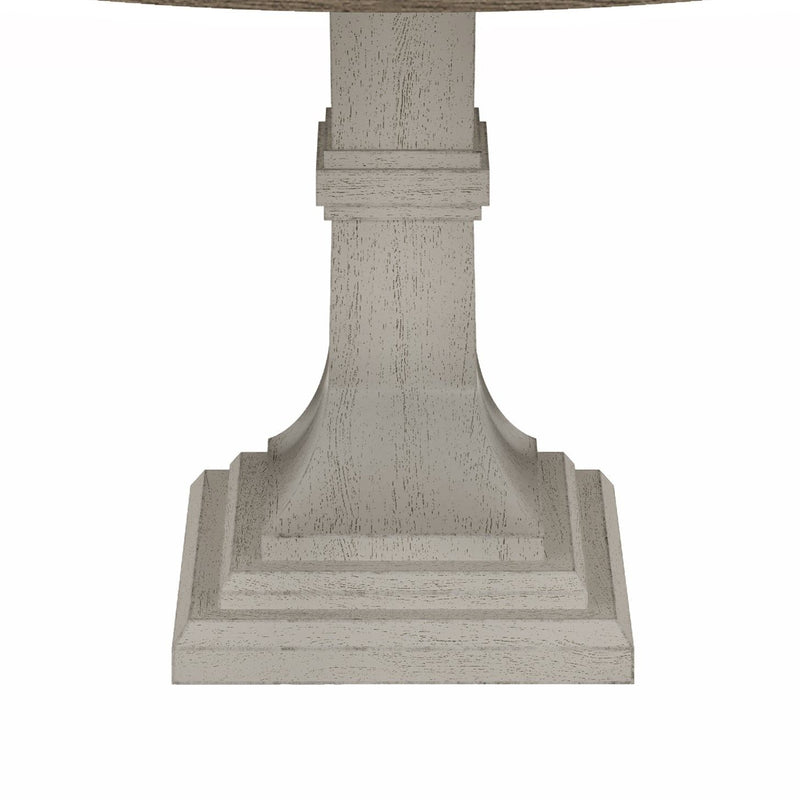 Tannen - Round Dining Table - White / Gray