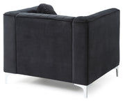 Contemporary sloped armchair by Glory Furniture with plush upholstery and sleek modern design, shown in a stylish living room setting.