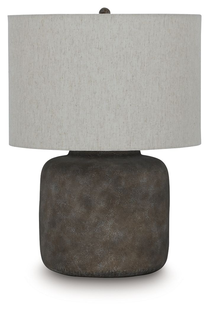 Zandophen - Metal Table Lamp - Antique Gray - R&R Furniture Gallery (Fountain Valley, CA)