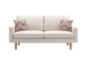 Bahamas - Minimalistic Sofa With 2 Throw Pillows - R&R Furniture Gallery (Fountain Valley, CA)