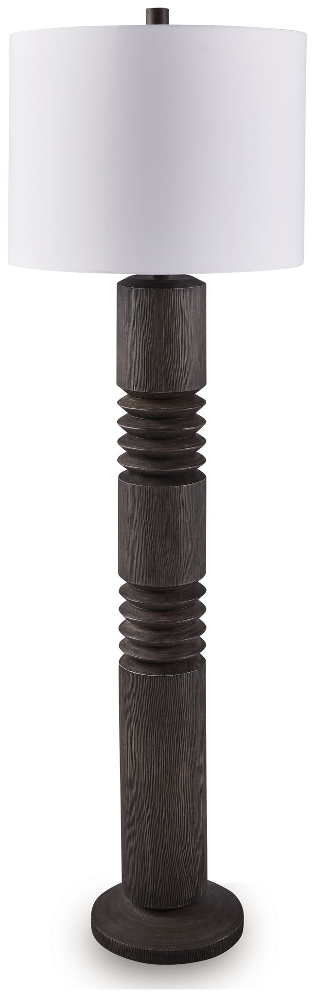 Fainwell - Poly Floor Lamp - Distressed Black - R&R Furniture Gallery (Fountain Valley, CA)