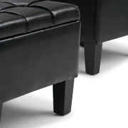 Dover - 3 Piece Storage Ottoman Contemporary Design - R&R Furniture Gallery (Fountain Valley, CA)