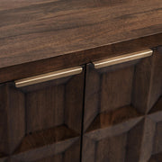 Classic Home Costa 4-door buffet cabinet with wood finish and sleek design, featuring four spacious doors and modern hardware.