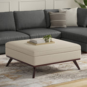Owen - Multifunctional Square Coffee Table Storage Ottoman - R&R Furniture Gallery (Fountain Valley, CA)