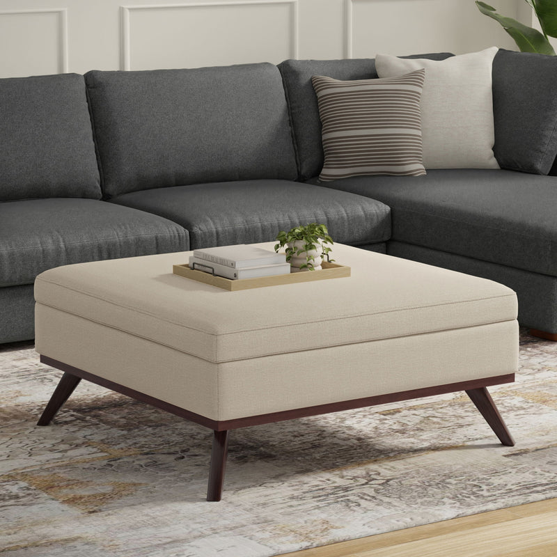 Owen - Multifunctional Square Coffee Table Storage Ottoman - R&R Furniture Gallery (Fountain Valley, CA)