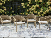 Orchard Beach - Arm Chair With Cushion (Set of 4) - Beige - R&R Furniture Gallery (Fountain Valley, CA)