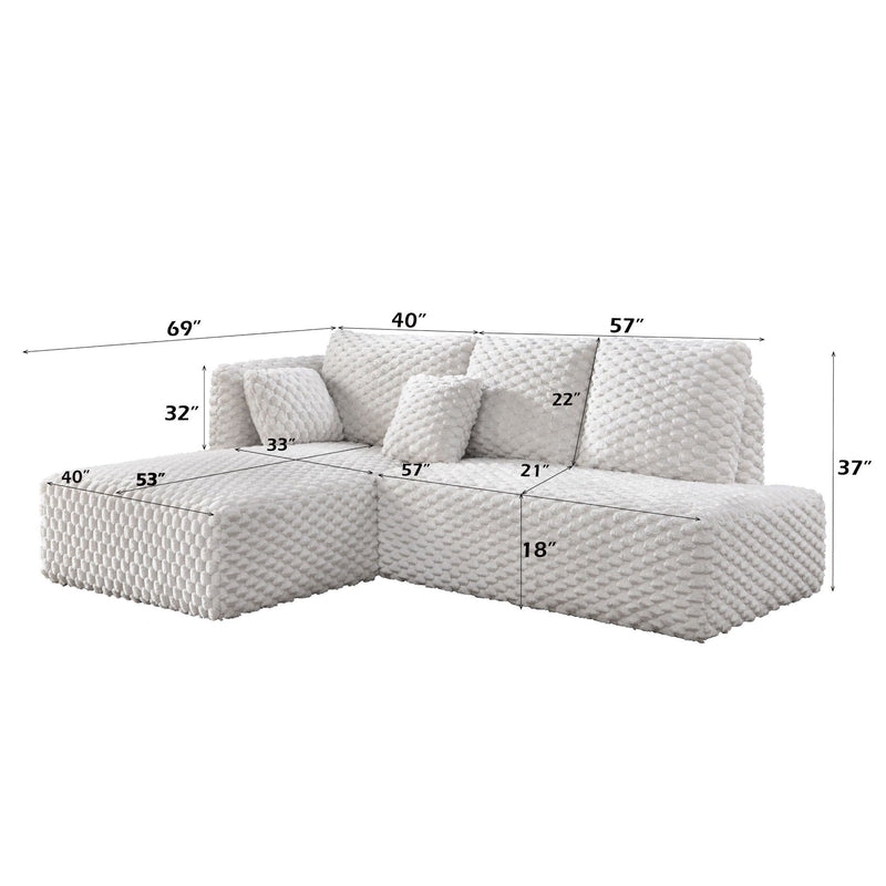 Manya - Sectional Sofa - Ivory