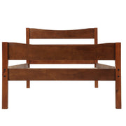 DreamHaus twin size platform bed with headboard and wooden slat support, featuring a modern design and sturdy construction.