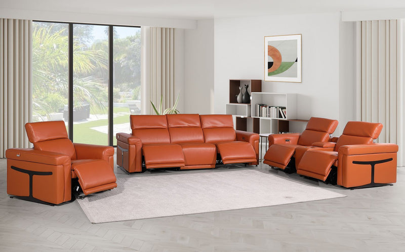 1126 - 7-Piece Modular Power Reclining Sofa, Loveseat & Chair Set In With 5 Power Recliners & Power Headrests
