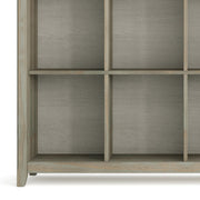 Simpli-Home Acadian handcrafted cube storage organizer with multiple compartments, ideal for home or office organization.