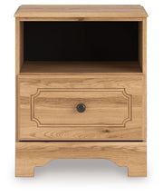 Aleaport - One Drawer Night Stand - Warm Brown - R&R Furniture Gallery (Fountain Valley, CA)