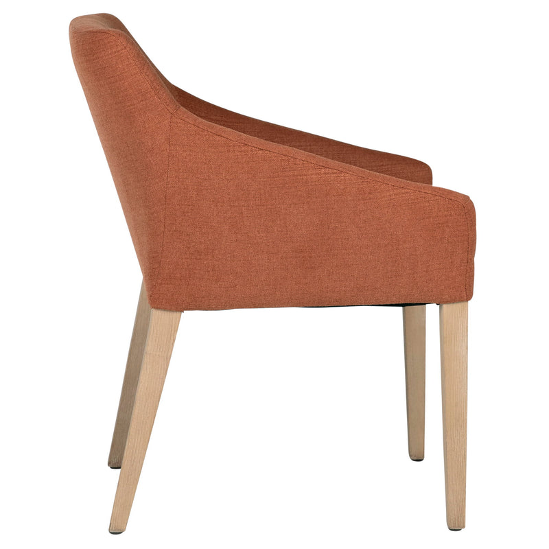 Elvie - Dining Chair - Burnt Terracota And Natural
