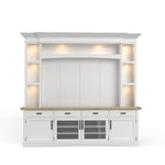 Americana Modern - TV Console with Hutch, Backpanel and LED Lights - R&R Furniture Gallery (Fountain Valley, CA)