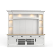Americana Modern - TV Console with Hutch, Backpanel and LED Lights - R&R Furniture Gallery (Fountain Valley, CA)