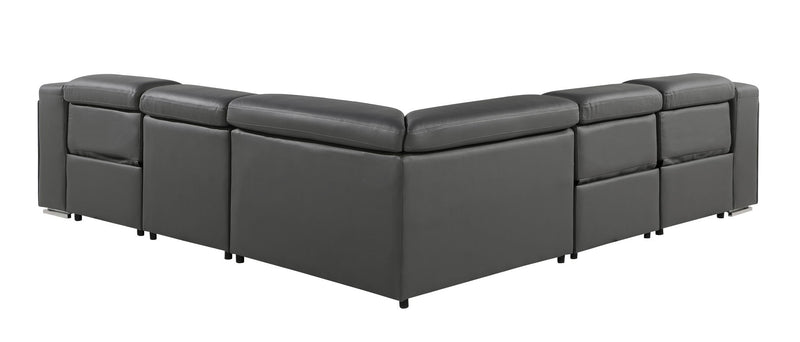 1116 - Power Reclining Italian Leather Sectional - R&R Furniture Gallery (Fountain Valley, CA)