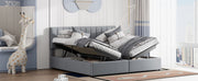 Upholstered Platform Bed With A Hydraulic Storage System - R&R Furniture Gallery (Fountain Valley, CA)