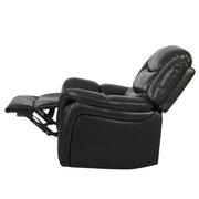 Classic Design Recliner, Upholstery Recliner, Glider Recliner - Black Berry - R&R Furniture Gallery (Fountain Valley, CA)