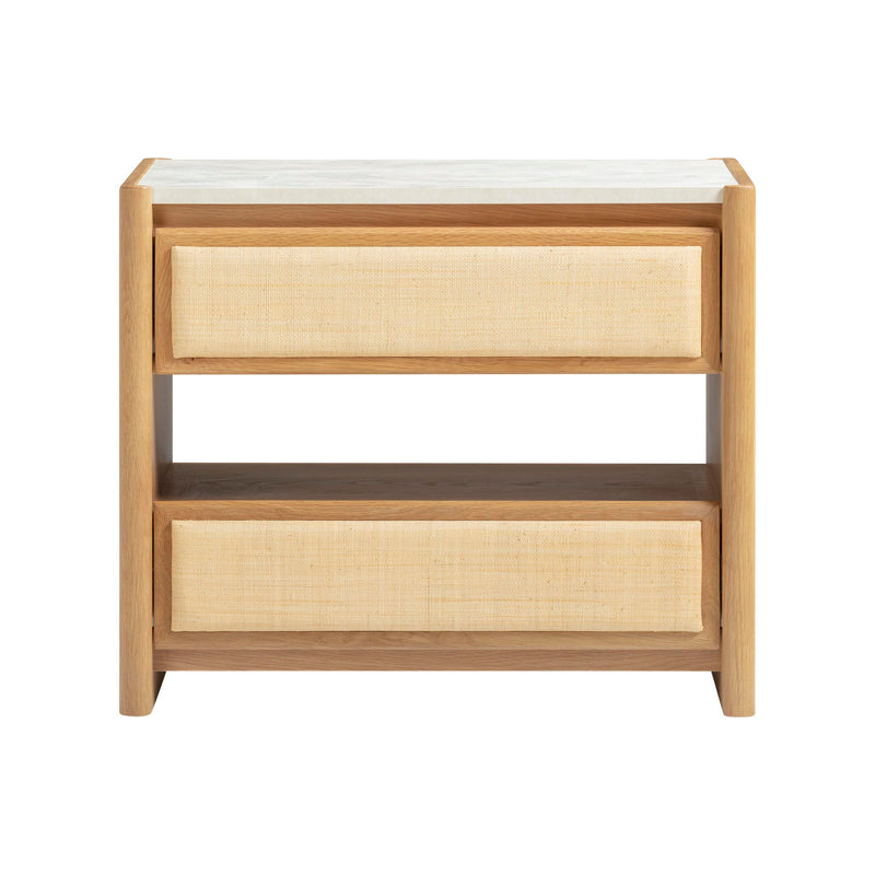Paige - 2-Drawer Nightstand - Natural Oak - R&R Furniture Gallery (Fountain Valley, CA)