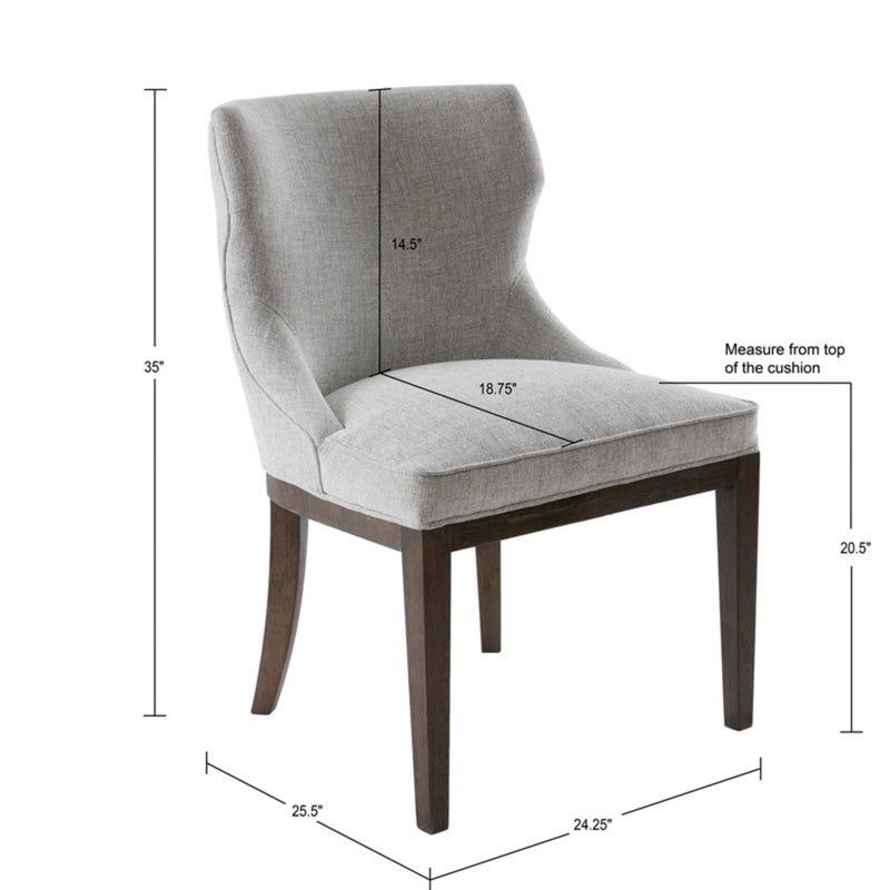 Hutton - Dining Side Chair (Set of 2) - Gray - R&R Furniture Gallery (Fountain Valley, CA)