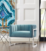 Magnolia - Chair with Silver Base - R&R Furniture Gallery (Fountain Valley, CA)