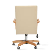 Dumont - Modern Farmhouse High Back Executive Home Office Chair - Neutral Cream Beige / Natural - R&R Furniture Gallery (Fountain Valley, CA)