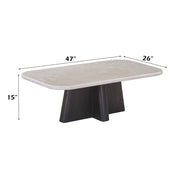 Jacory - Coffee Table With Bottocino Marble Top - Espresso - R&R Furniture Gallery (Fountain Valley, CA)