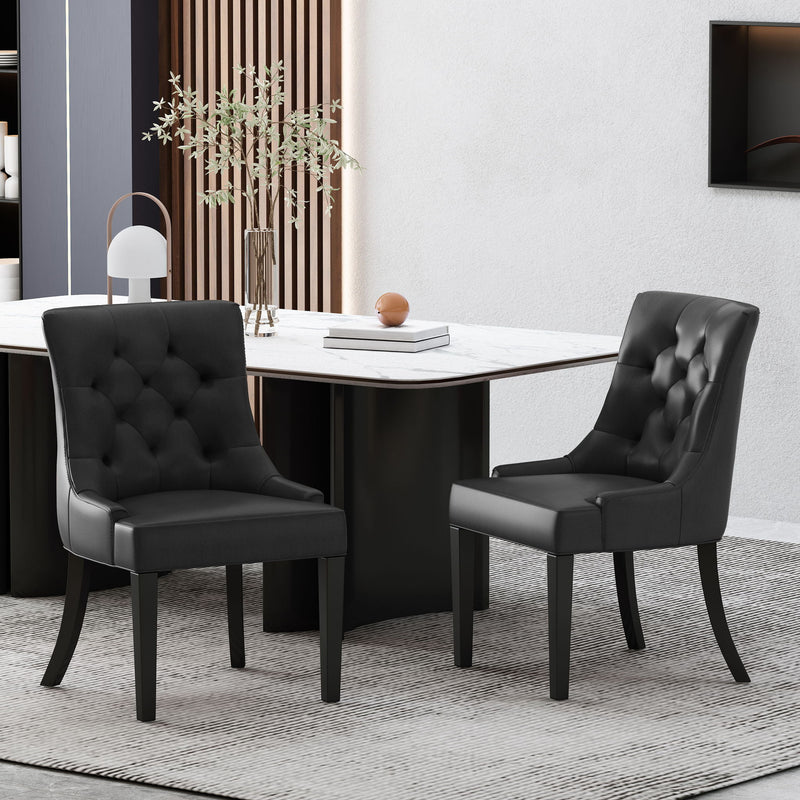 Cheney - Contemporary Dining Chair Tufted Upholstery (Set of 2) - R&R Furniture Gallery (Fountain Valley, CA)