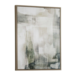 Subliminal Drift - Framed Modern Art - Black / Brown / Gray / Green / White