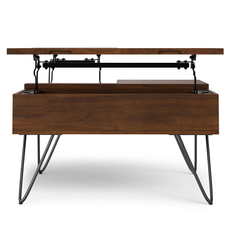 Hunter - Square Lift Top Coffee Table - Walnut - R&R Furniture Gallery (Fountain Valley, CA)